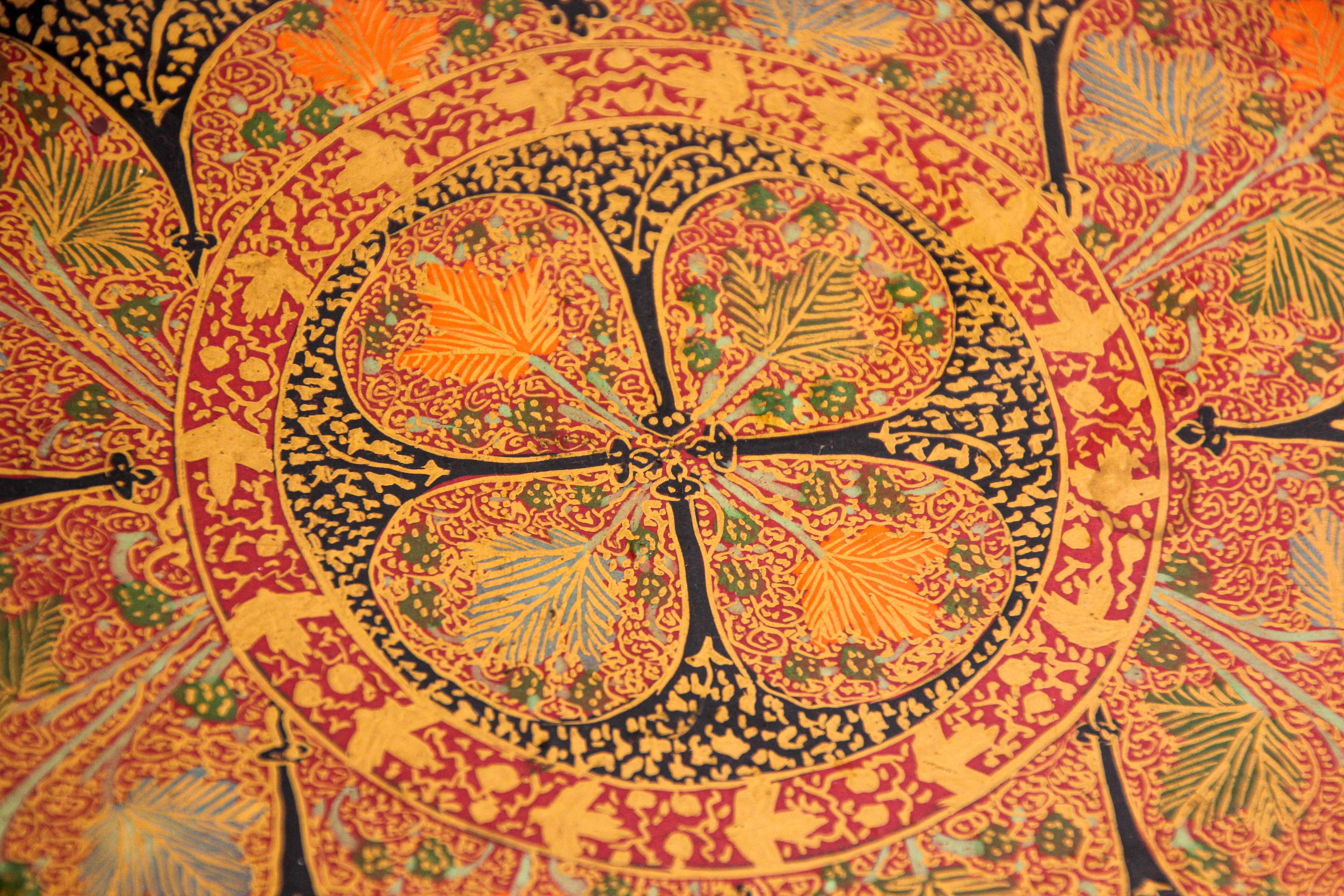 Hand Painted Rajasthani Moorish Lacquer Box 5