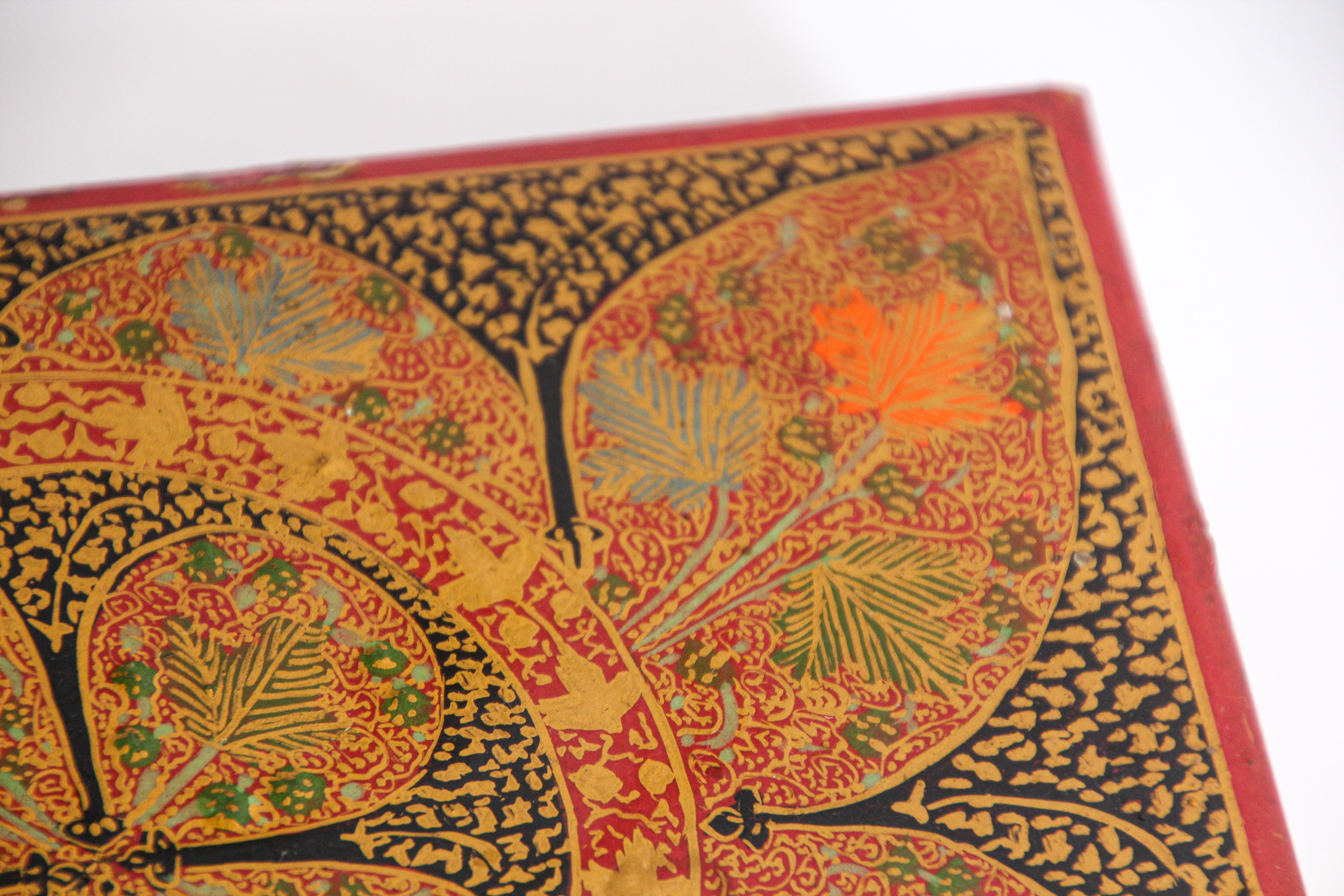 Hand Painted Rajasthani Moorish Lacquer Box 6