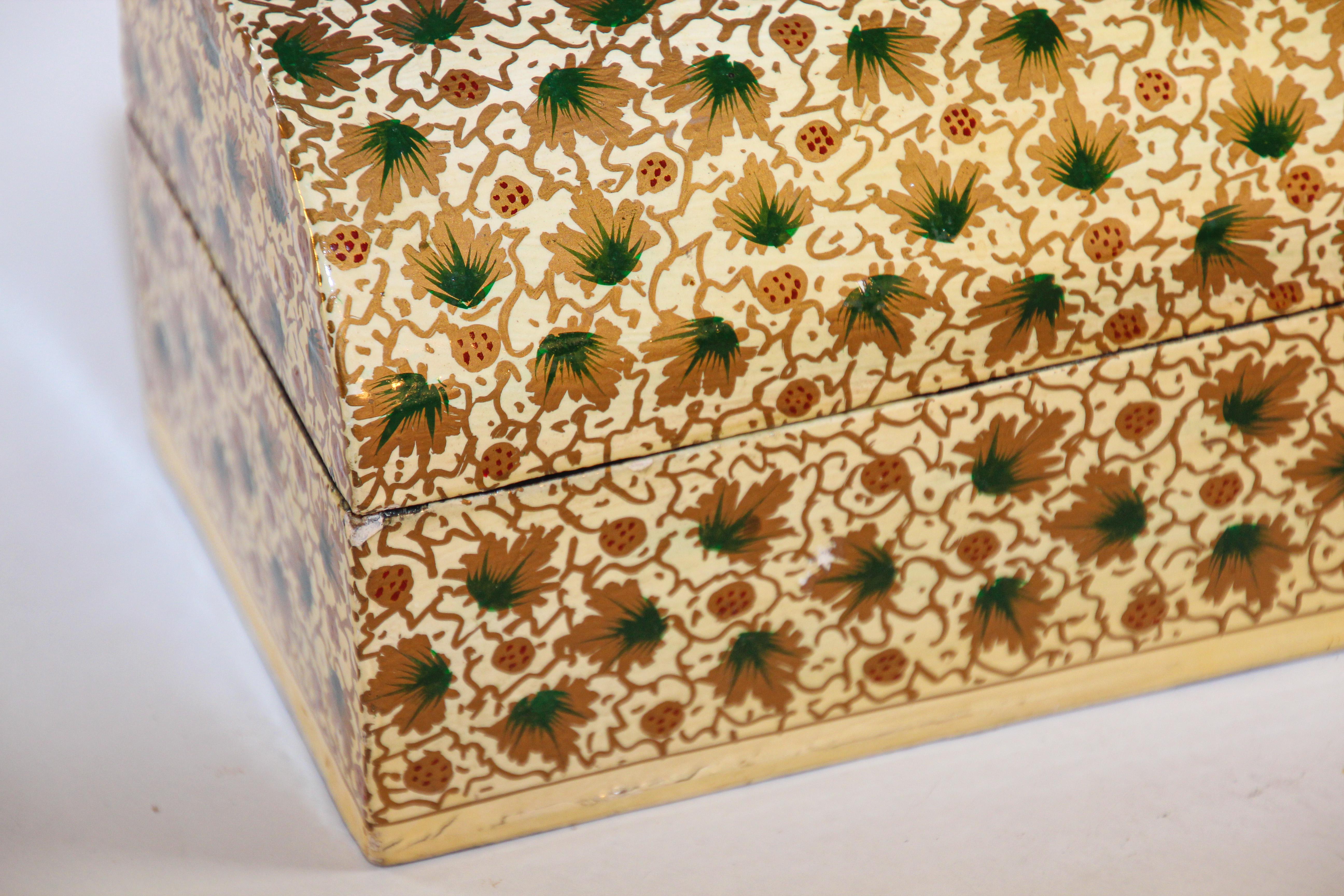 Hand Painted Rajasthani Moorish Lacquer Box 6