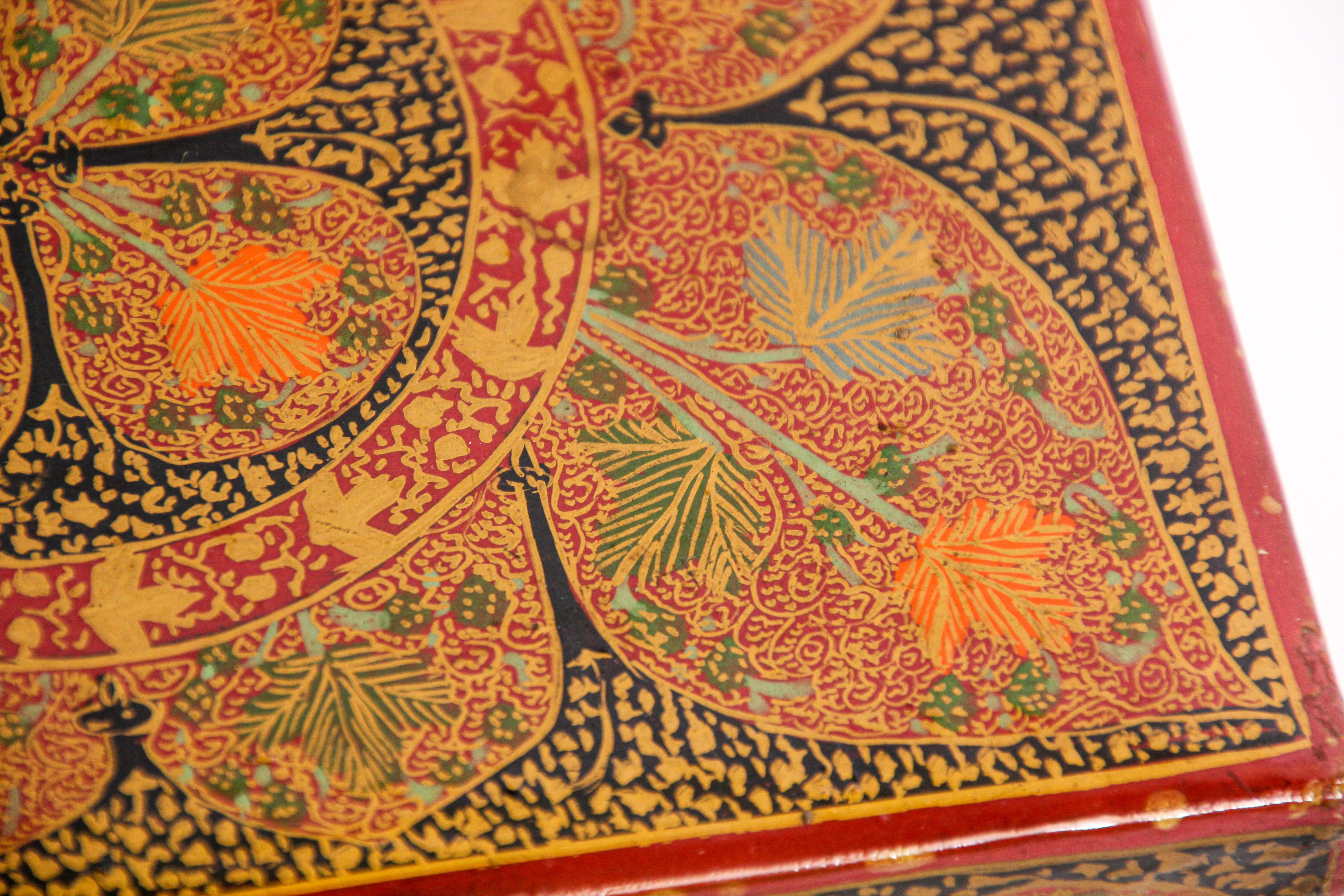 Hand Painted Rajasthani Moorish Lacquer Box 7
