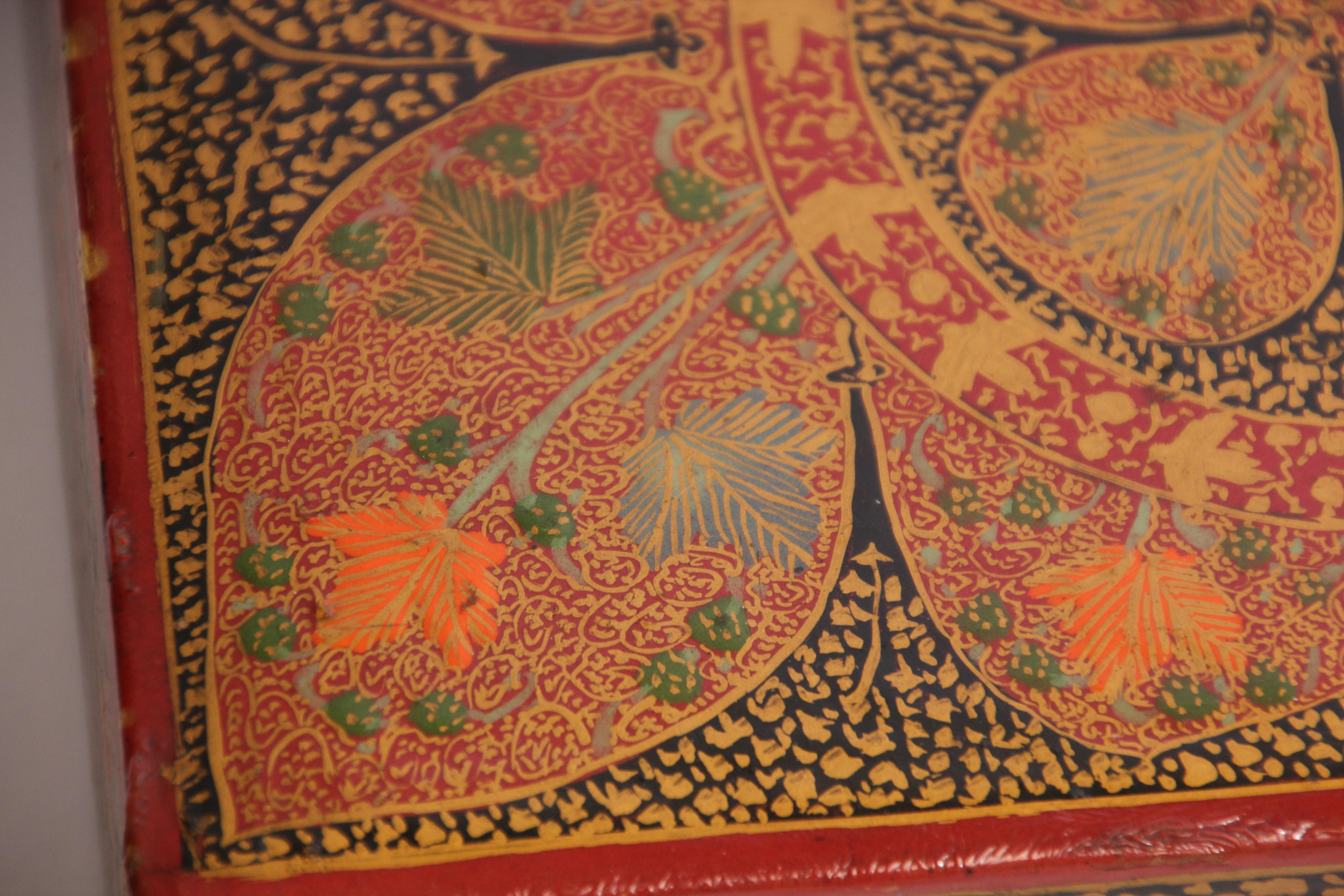 Hand Painted Rajasthani Moorish Lacquer Box 8
