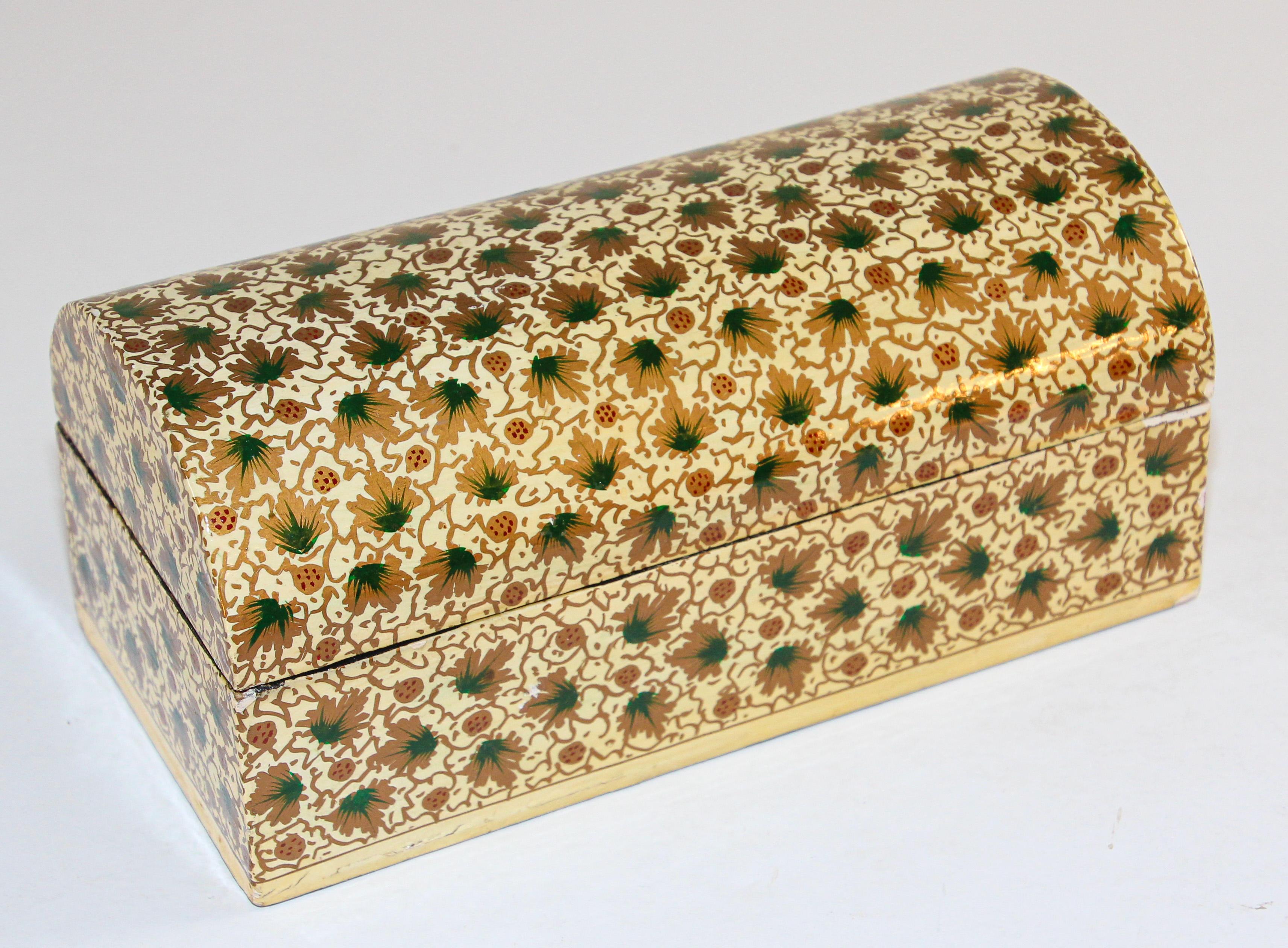 Hand Painted Rajasthani Moorish Lacquer Box 10