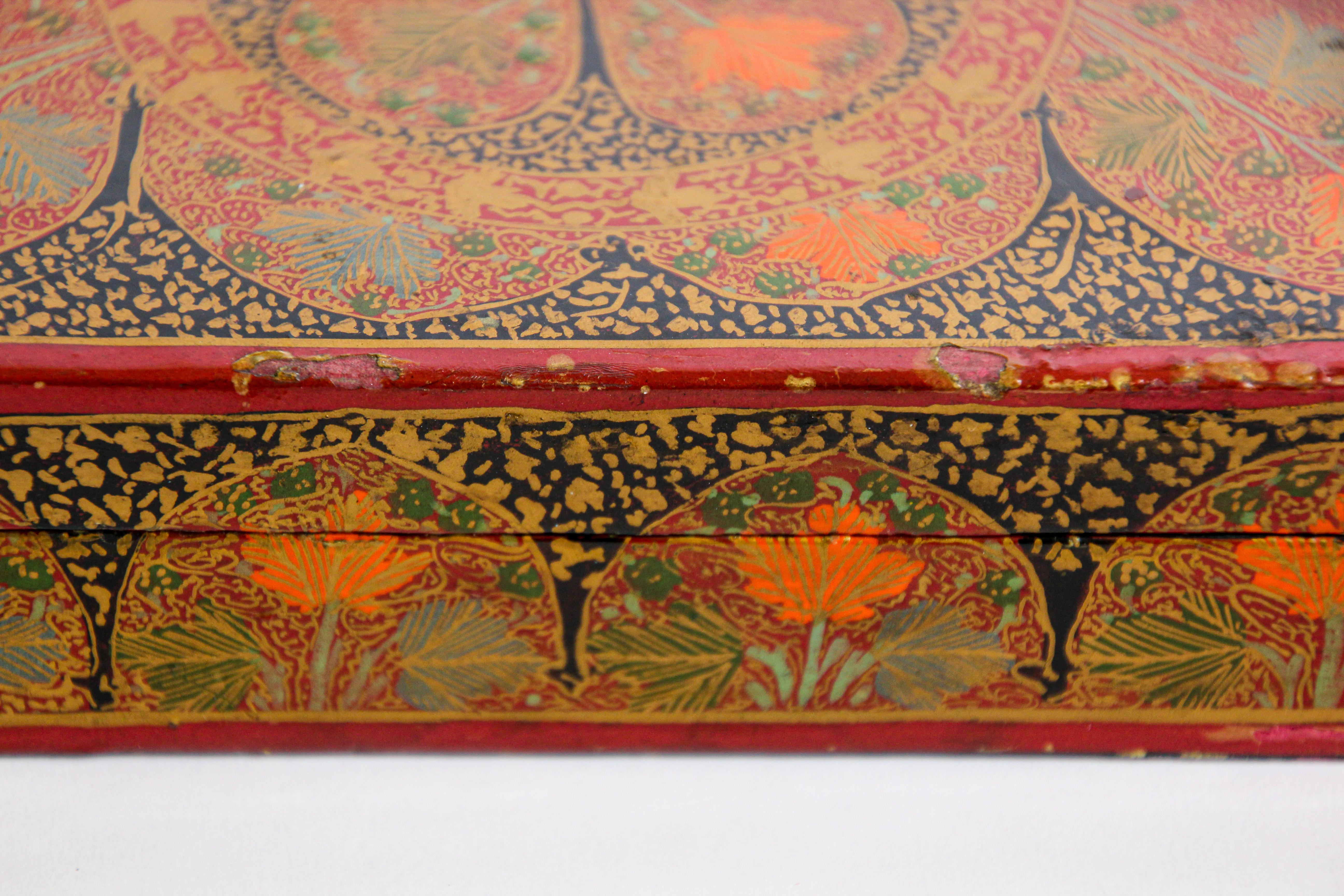 Hand Painted Rajasthani Moorish Lacquer Box 2