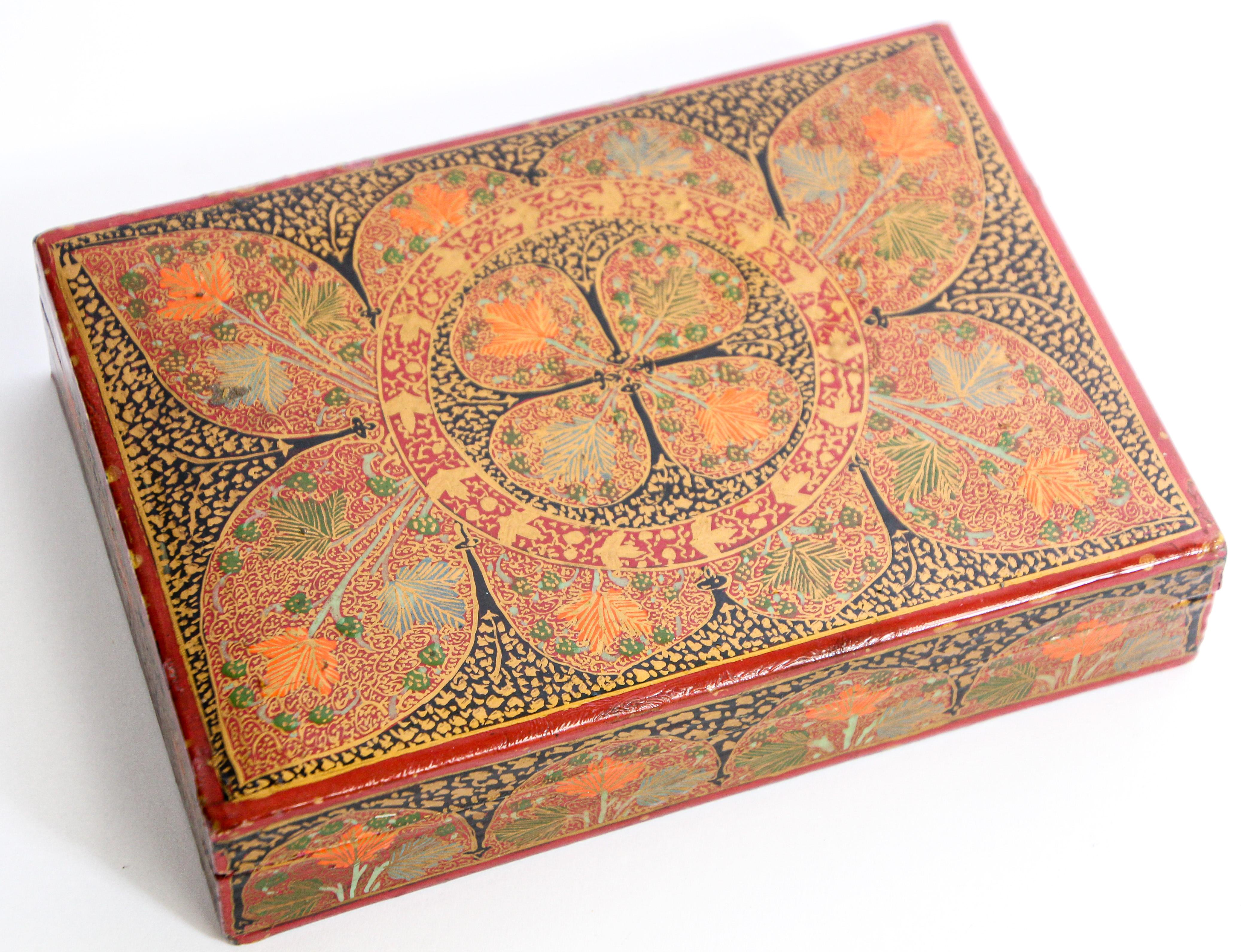 Hand Painted Rajasthani Moorish Lacquer Box 3