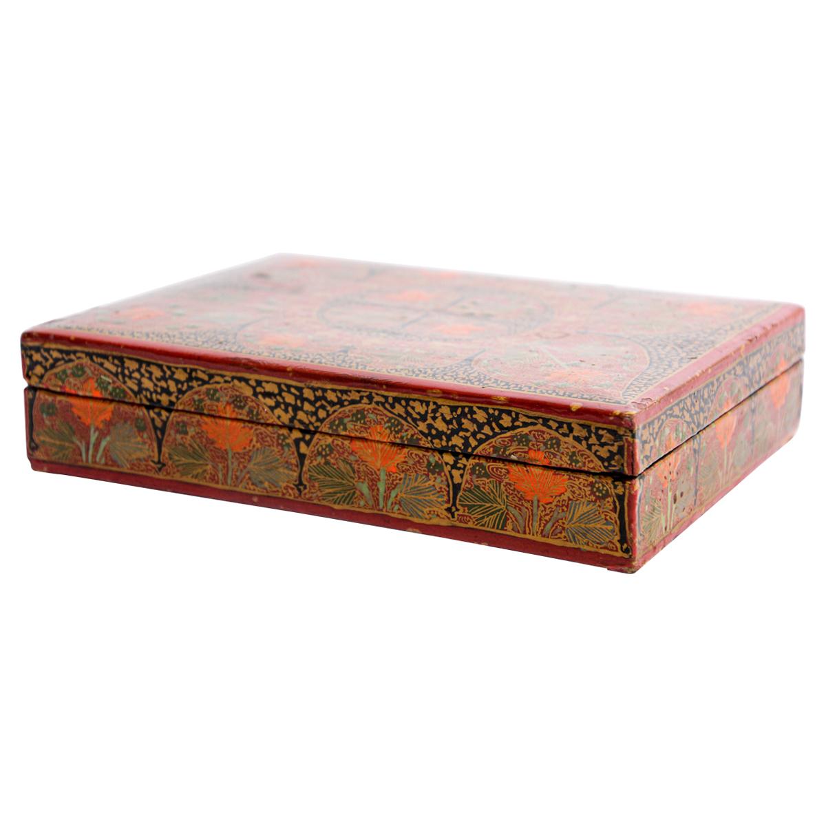 Hand Painted Rajasthani Moorish Lacquer Box