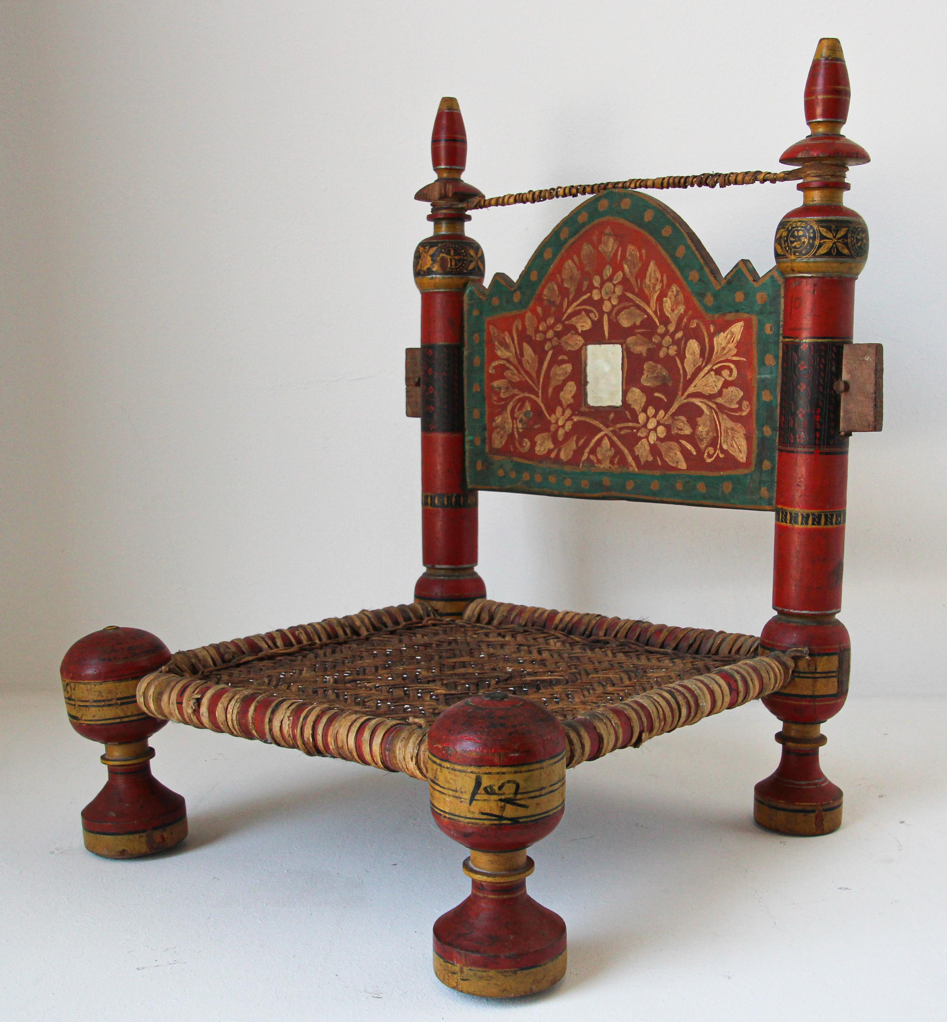 Hand Painted Indian Rajasthani Side Chair 2