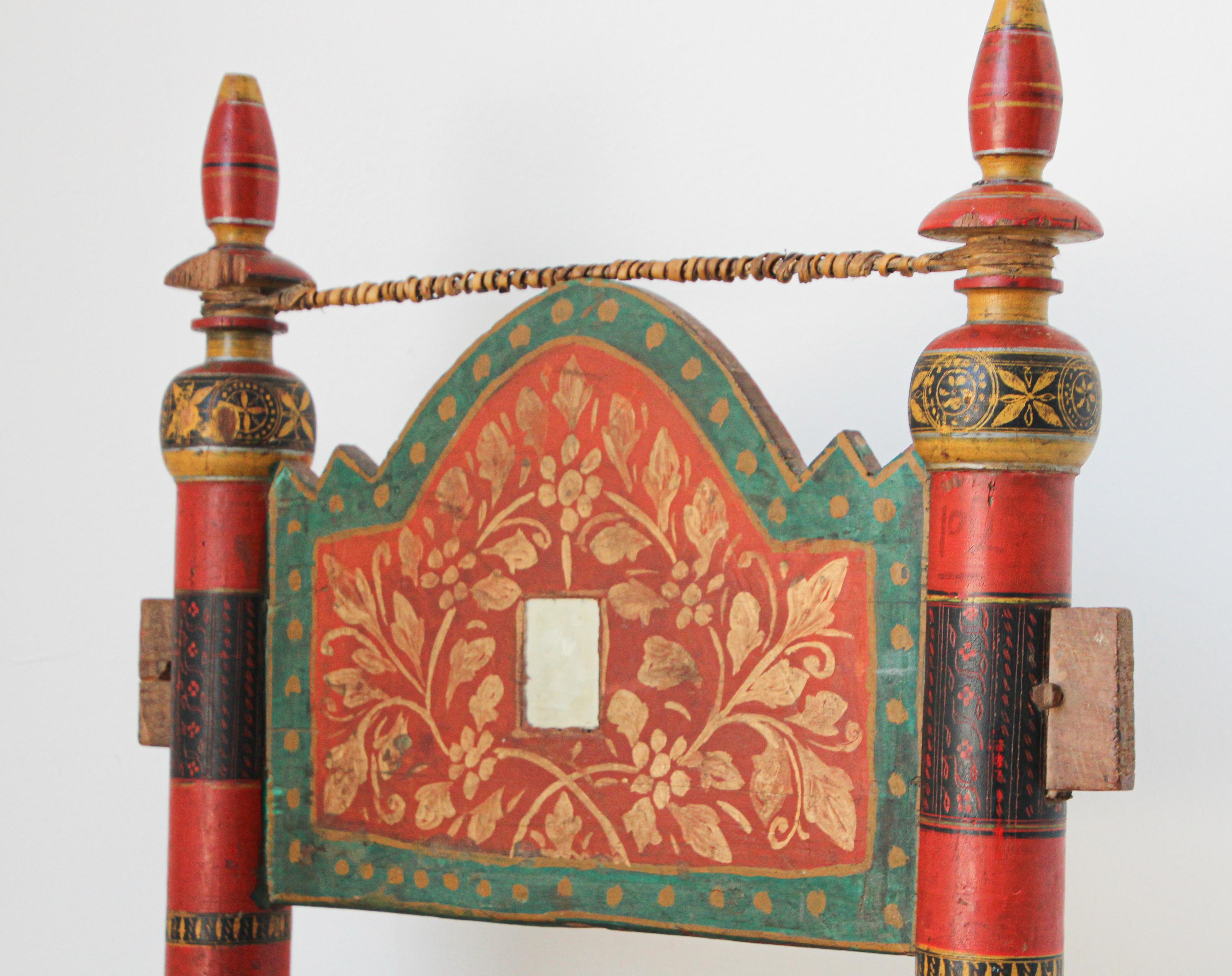 Hand Painted Indian Rajasthani Side Chair 3