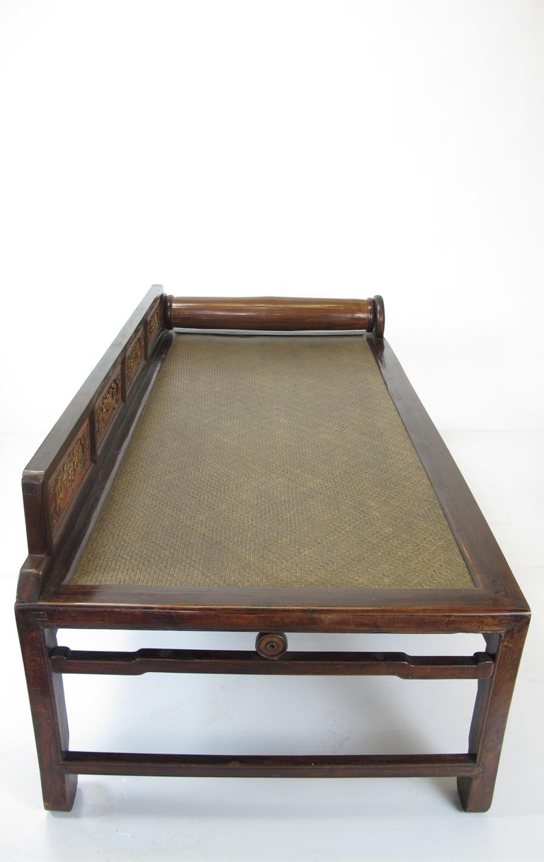 Hand Painted Rattan Daybed For Sale at 1stDibs