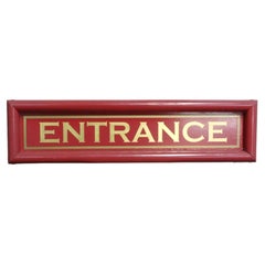 Hand Painted Red and Gold Leaf Entrance Sign