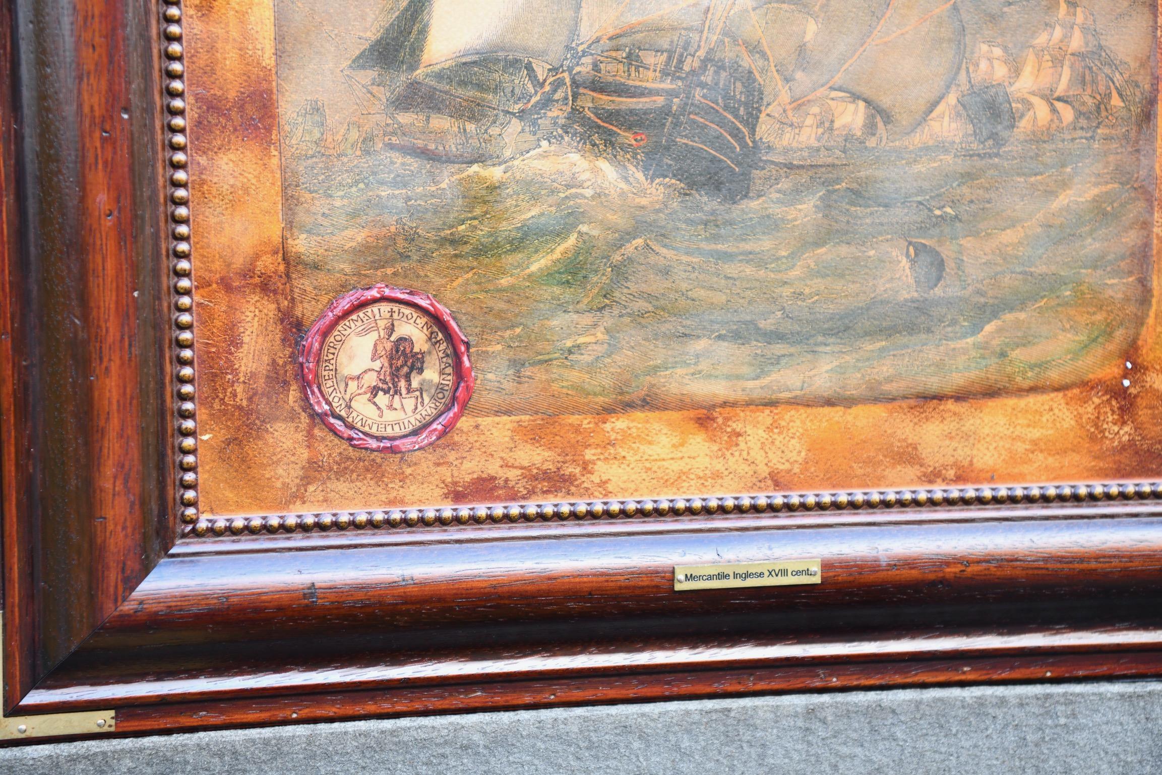 Maltese Hand Painted Replica of Mercantile Inglese XVIII For Sale