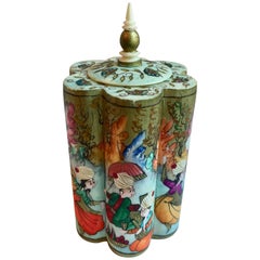 Hand-Painted Ribbed Bone Turkish Box