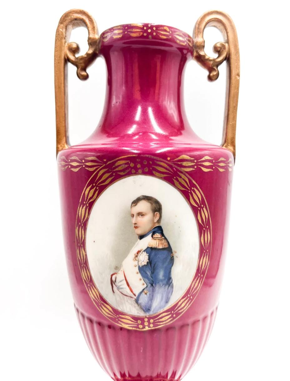 Empire Hand Painted Richard Ginori Ceramic Vase from the 1800s