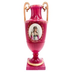 Hand Painted Richard Ginori Ceramic Vase from the 1800s