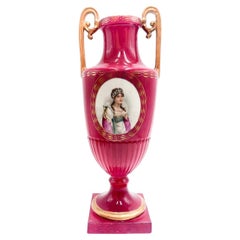 Antique Hand Painted Richard Ginori Ceramic Vase from the 1800s