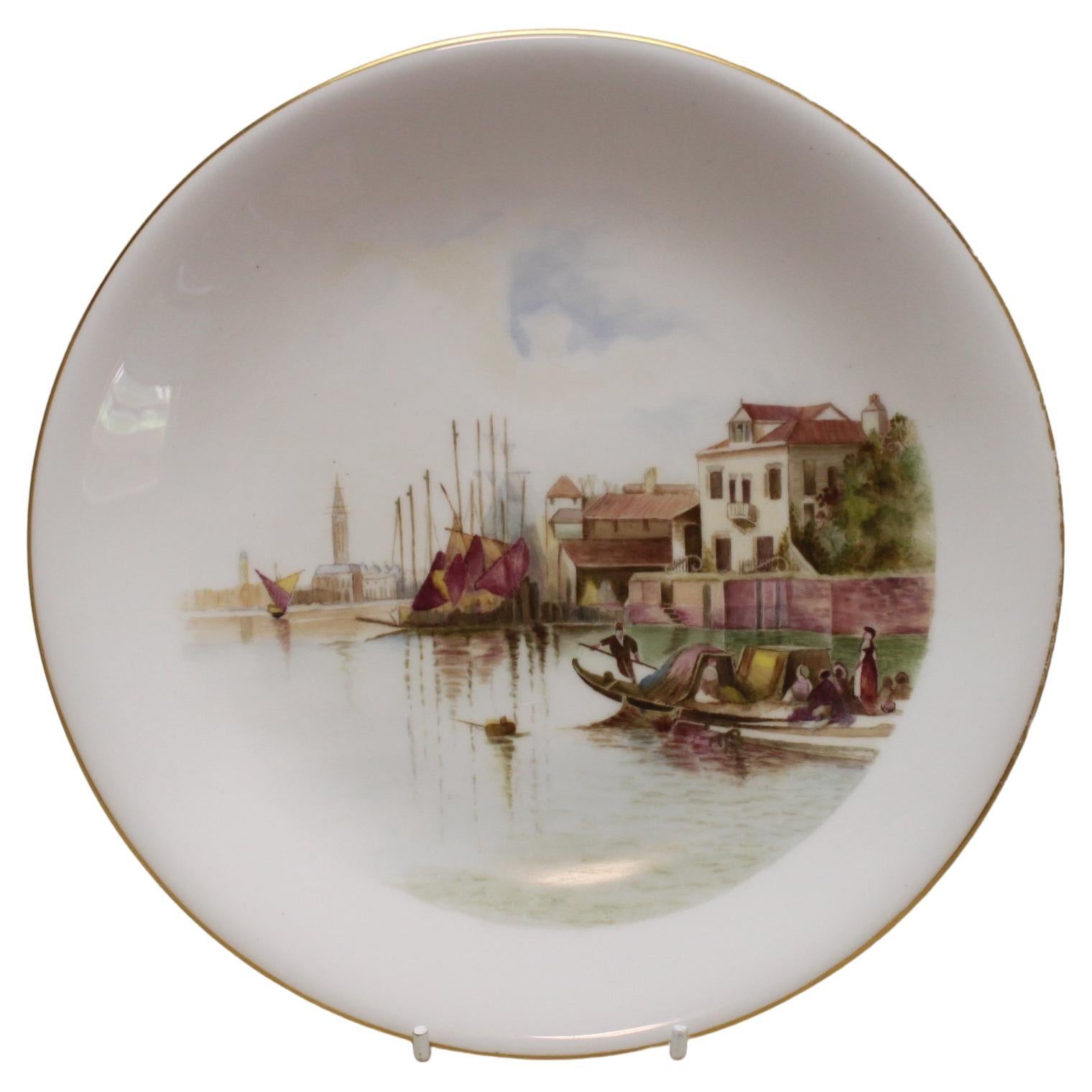 Hand Painted Royal Worcester Plate by Raymond Rushton For Sale