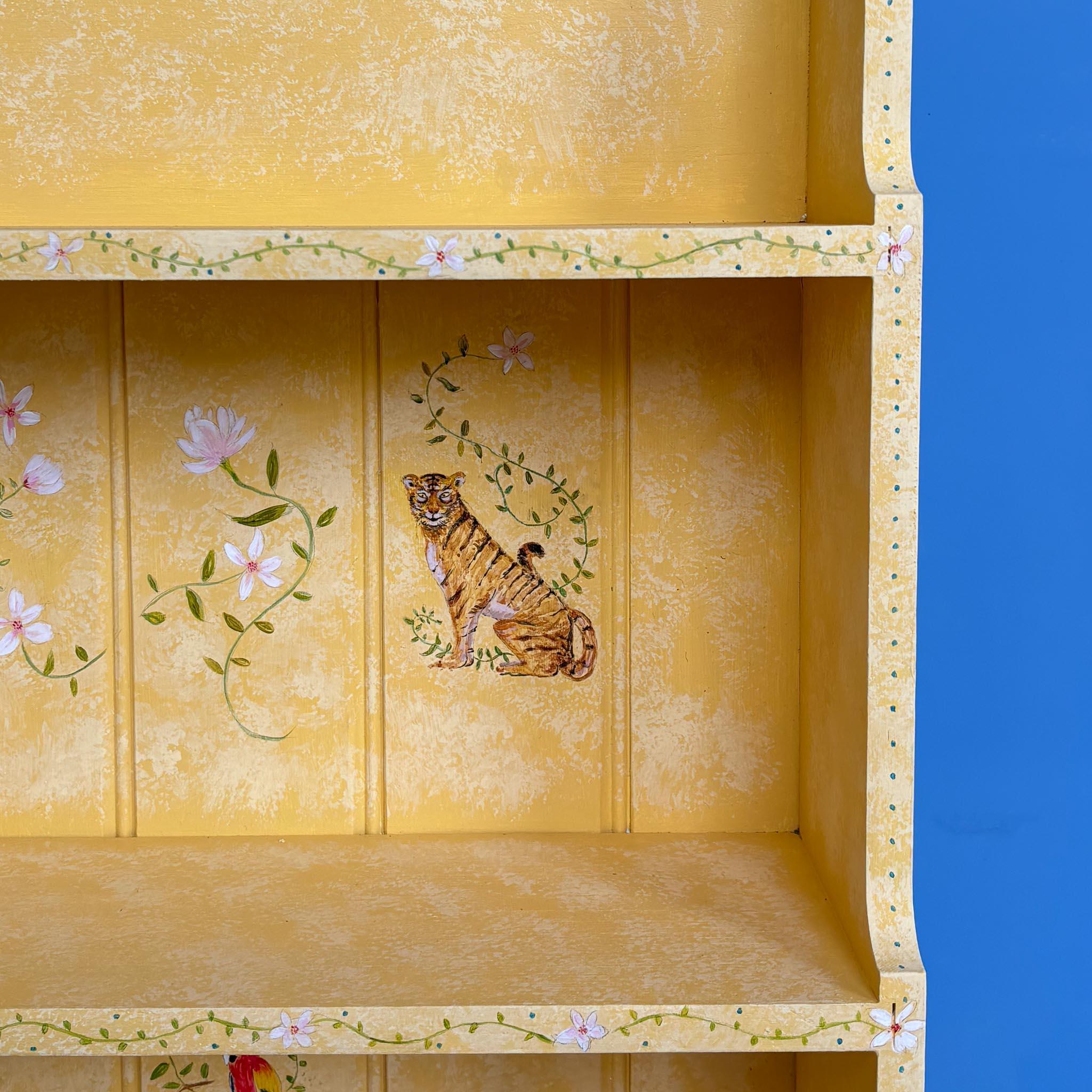 Pine Hand-painted Safari Bookshelf