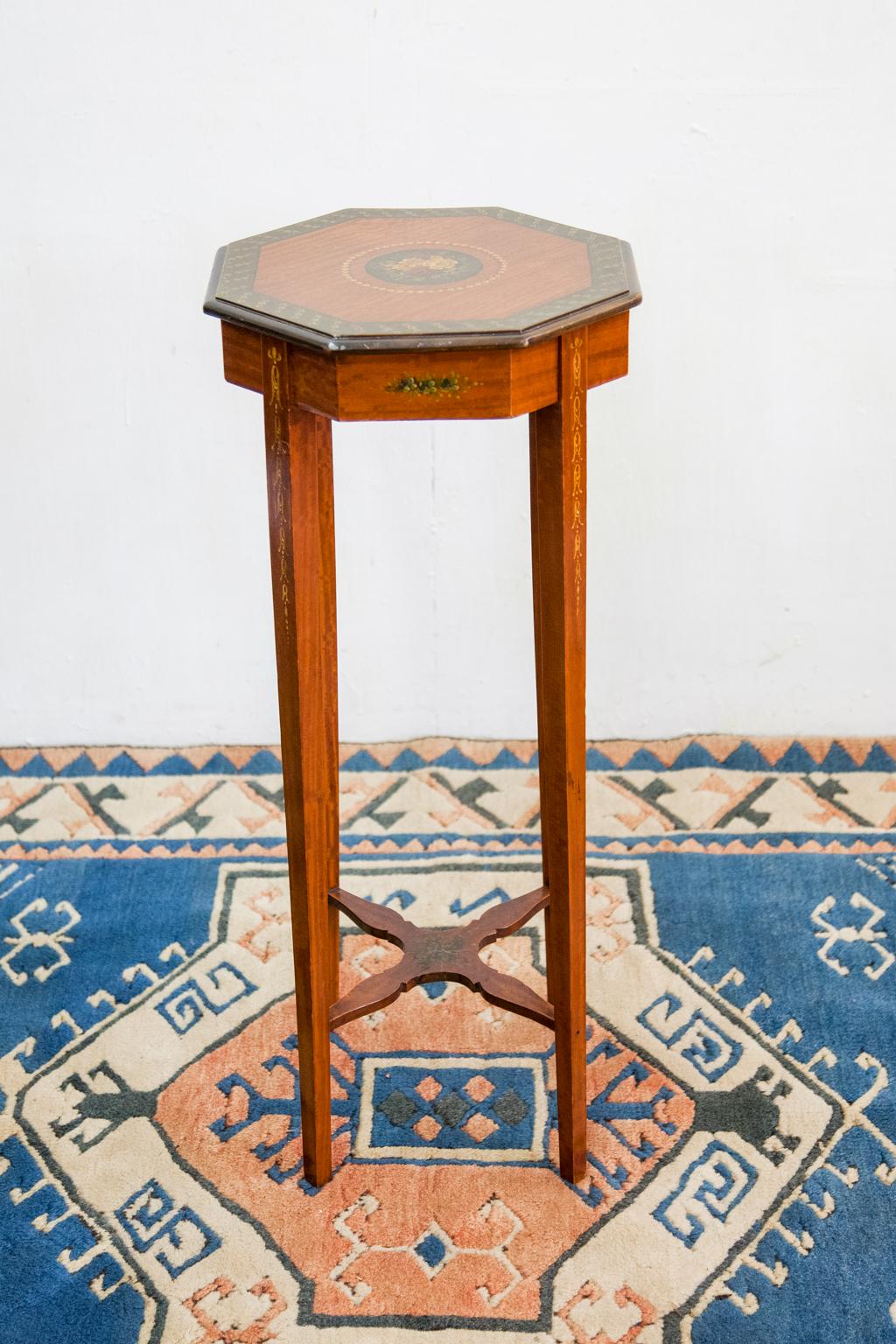 19th Century Hand Painted Satinwood Stand For Sale