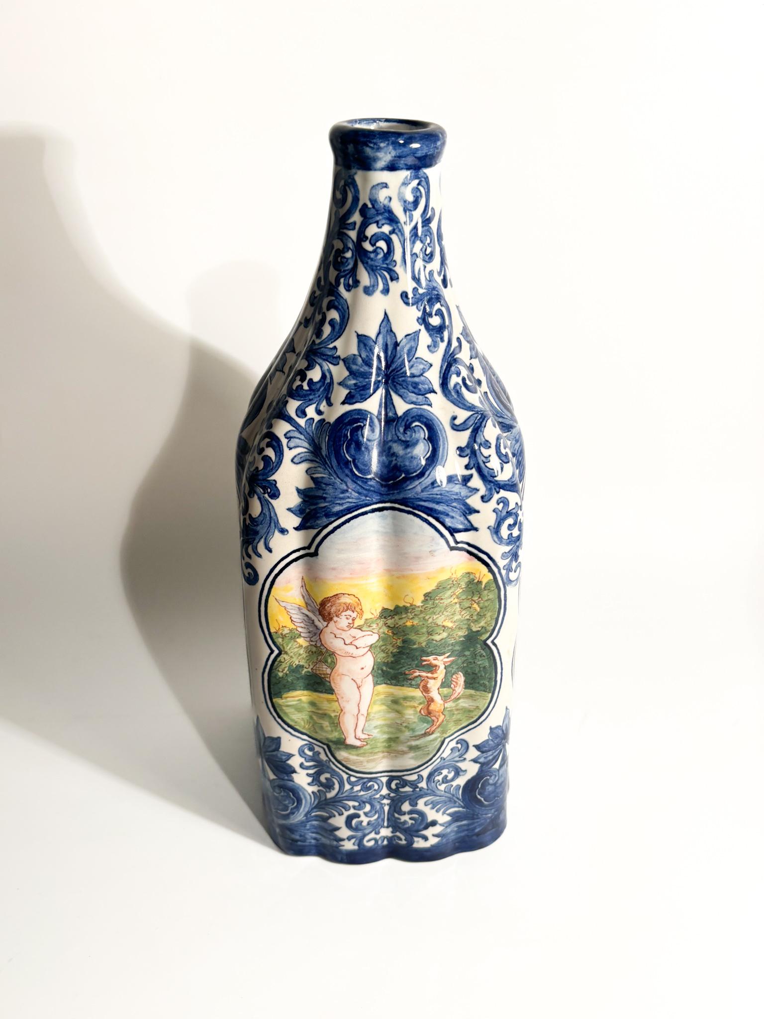 Vase en céramique de Savona peint à la main des années 1940 Bon état - En vente à Milano, MI