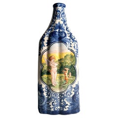 Hand-Painted Savona Ceramic Vase from the 1940s