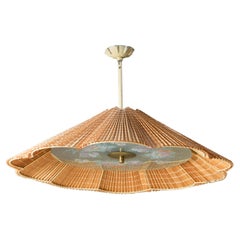 Lampada a sospensione in stile moderno scandinavo dipinta a mano, Gunnel Nyman, Idman Oy, anni '40