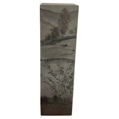 Custom Hand-Painted Scenic Pedestal