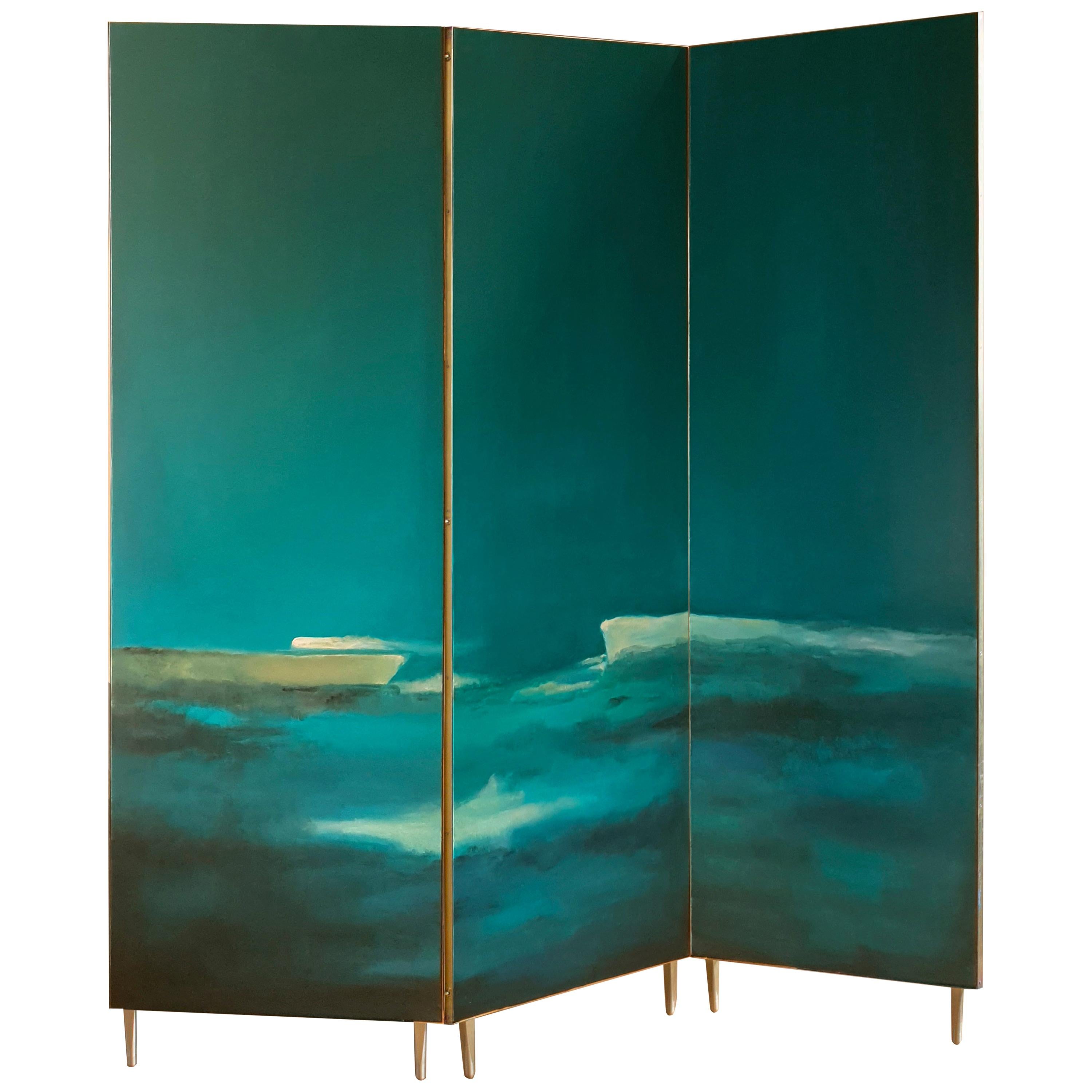 Hand Painted Screen, Jan Garncarek and Ewelina Makosa