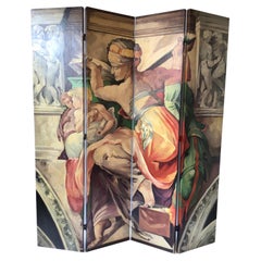 Hand Painted Screen of Classical Figures