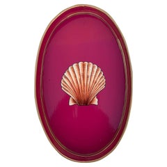 Hand-Painted Shell Iron Tray