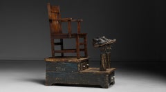 Hand Painted Shoe Shine Chair