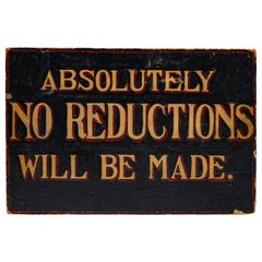 Hand Painted Sign, America, circa 1920
