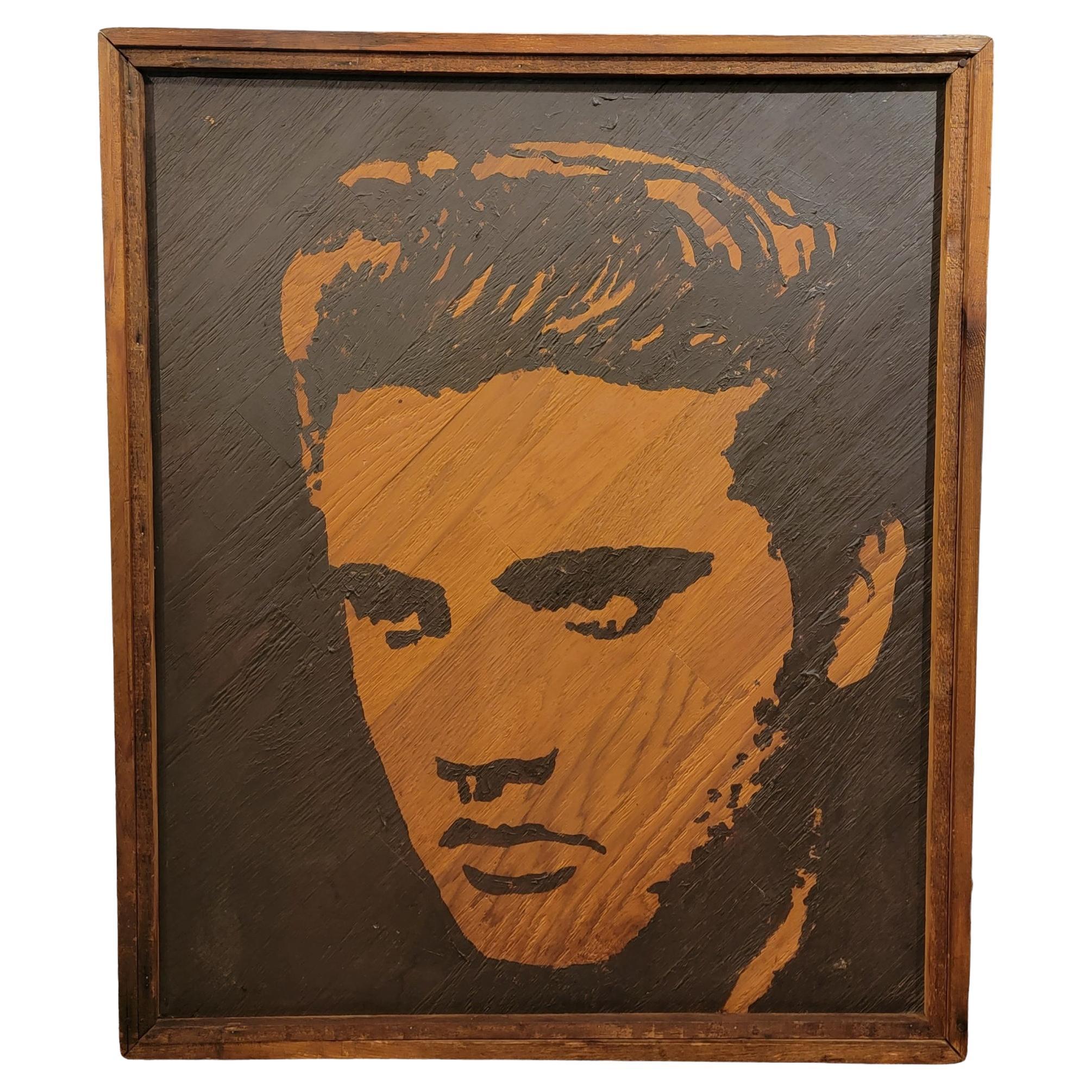 Hand Painted Sign Sillhouette of Elvis Presley