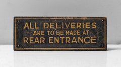 Handbemaltes signiertes Schild mit goldener Schrift:: Amerika:: um 1920
