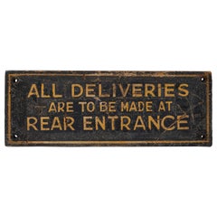 Handbemaltes signiertes Schild mit goldener Schrift:: Amerika:: um 1920