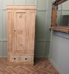 Hand Painted Single Wardrobe Decorated with Flowers  A Good single wardrobe