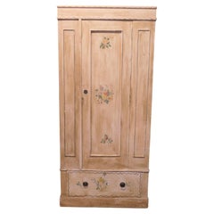 Hand Painted Single Wardrobe Decorated with Flowers  A Good single wardrobe