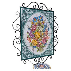 Hand-Painted Spanish Ceramic Tile Mural by Sevillarte