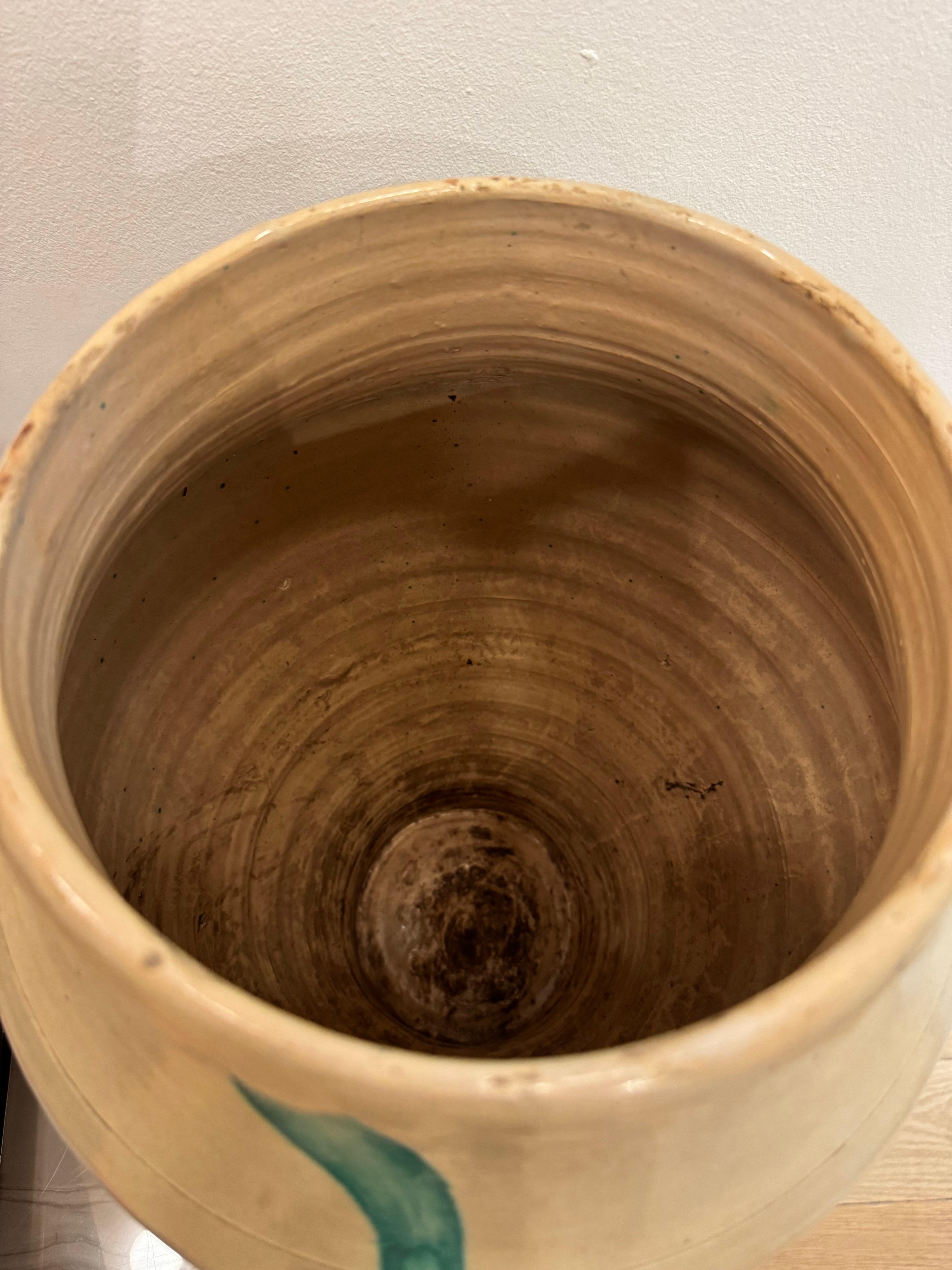 Hand Painted Spanish Terracotta Jar in vendita 2