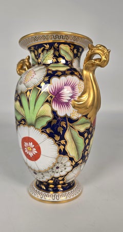 Vaso di Spode China dipinto a mano, inglese, 1890 circa