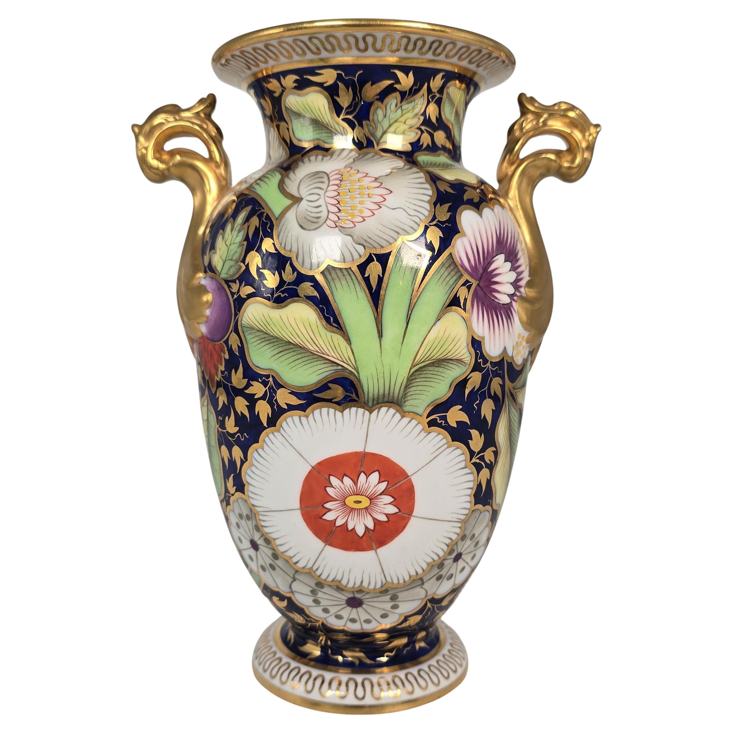 Vaso di Spode China dipinto a mano, inglese, 1890 circa