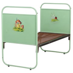 Hand Painted Steel Kids Bed Russia, 1920s