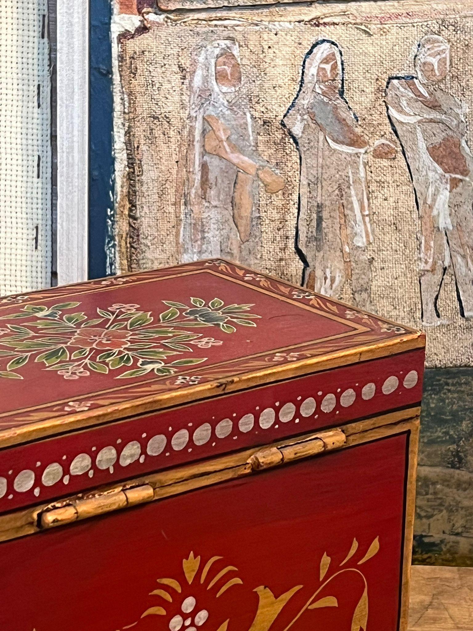 Hand Painted storage Jewelry Box - Made in India For Sale 2