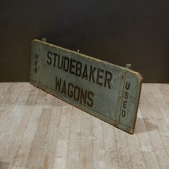 Cartel Studebaker Wagons pintado a mano c.1930