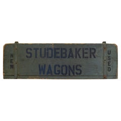 Hand Painted Studebaker Wagons Sign c.1930