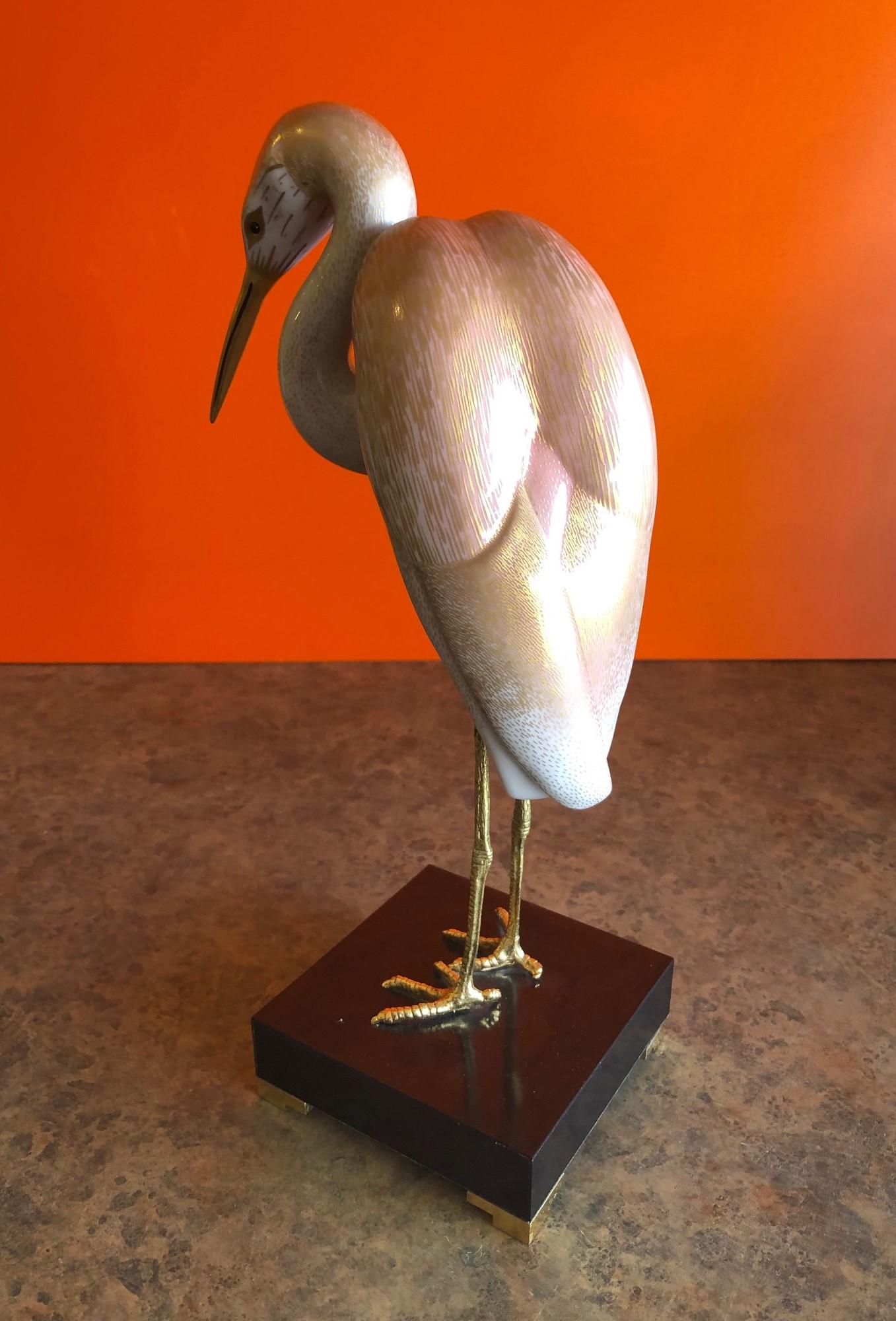 Peint à la main Sculpture de cigogne stylisée peinte à la main par Giulia Mangani pour Oggetti