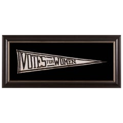 Hand-Painted Suffragette Pennant with Strong Graphics