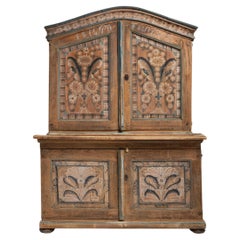 Hand Painted Swedish Cupboard, Sweden, 1803