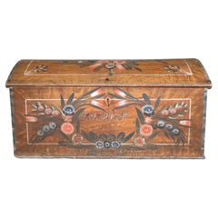 Hand Painted Swedish Trunk or Blanket Box