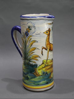 Hand-Painted Talavera Ceramic Jug by Mave, Spain, Mid-20th Century