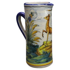 Hand-Painted Talavera Ceramic Jug by Mave, Spain, Mid-20th Century