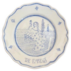Hand Painted Tarot Inspired Ceramic Plate: The Empress